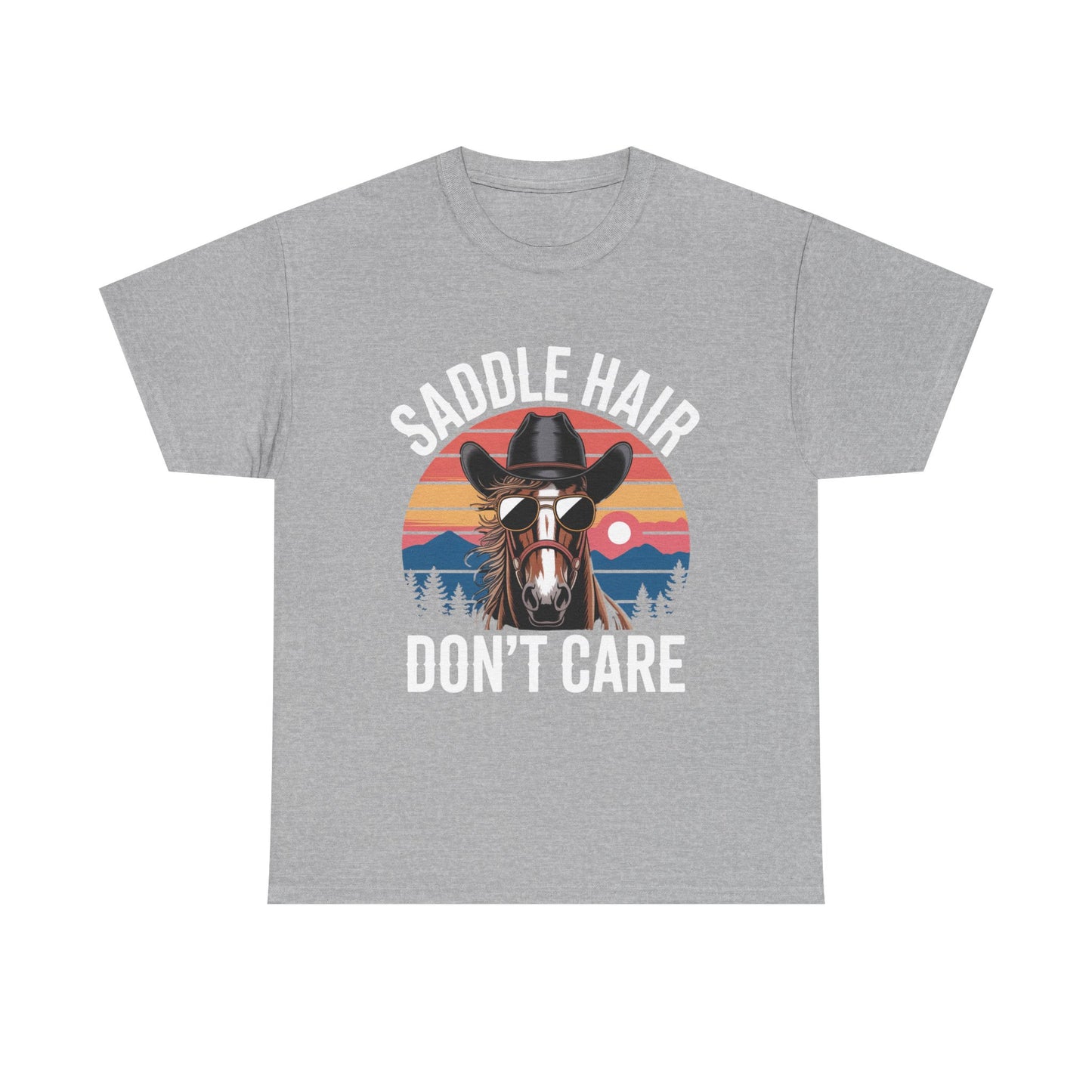 Saddle Hair Don't Care Horse Shirt – Funny Western Horse Lover Tee