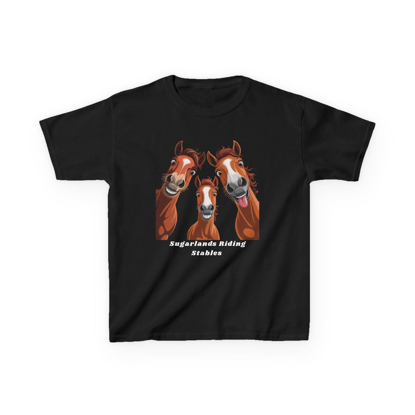 Happy Herd Trio Shirt – Funny Horse Faces Sugarlands Riding Stables Design