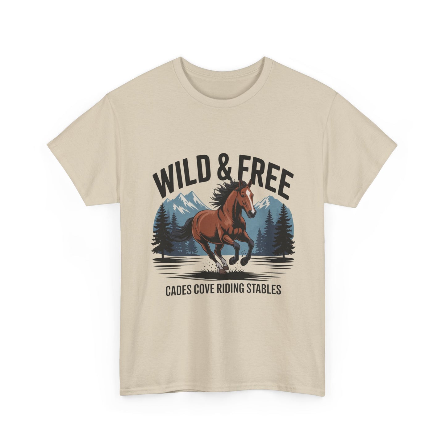 Wild & Free Cades Cove Riding Stables Shirt – Horse Lover Smoky Mountains Tee