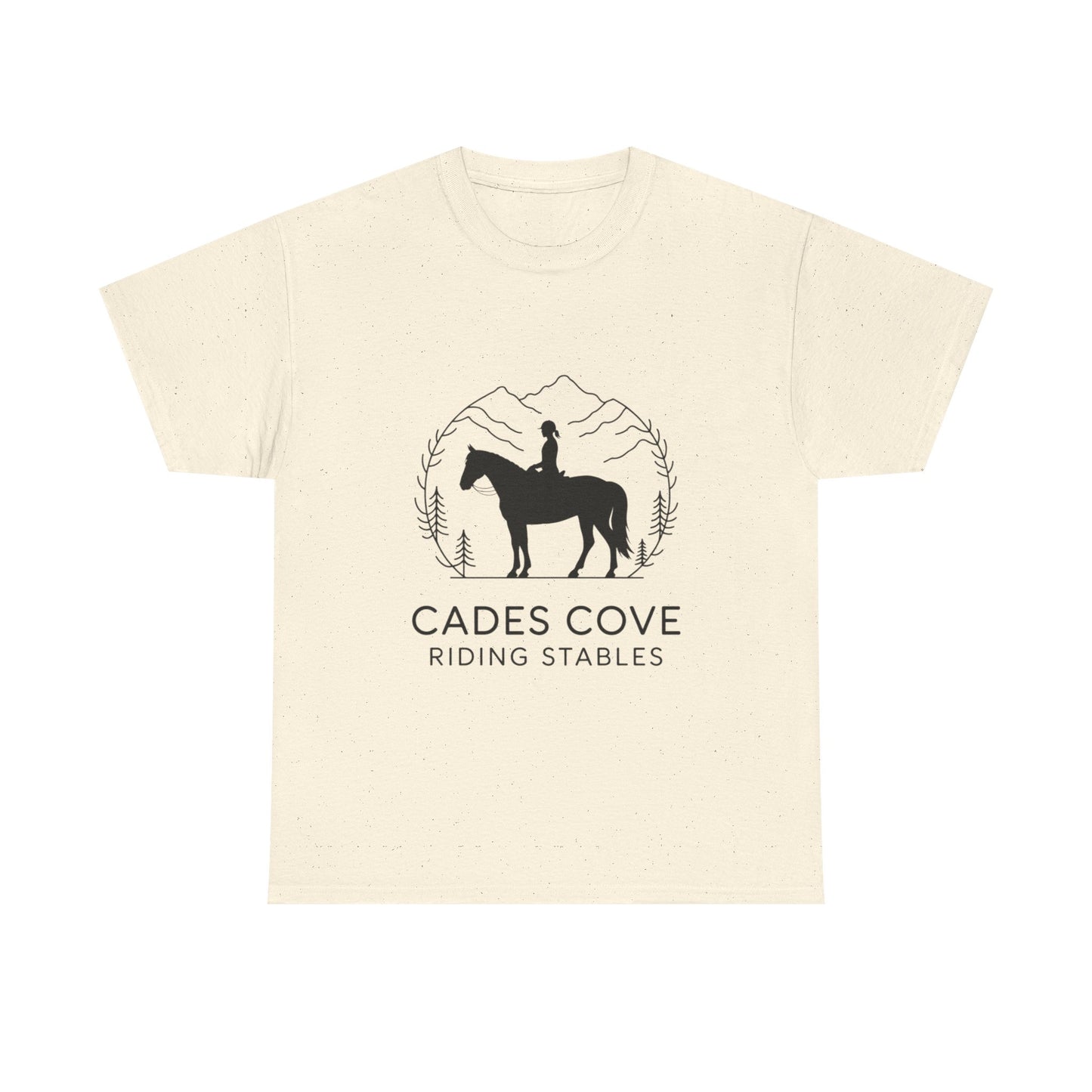 Cades Cove Riding Stables Minimalist T-Shirt – Smoky Mountains Horseback Silhouette Tee