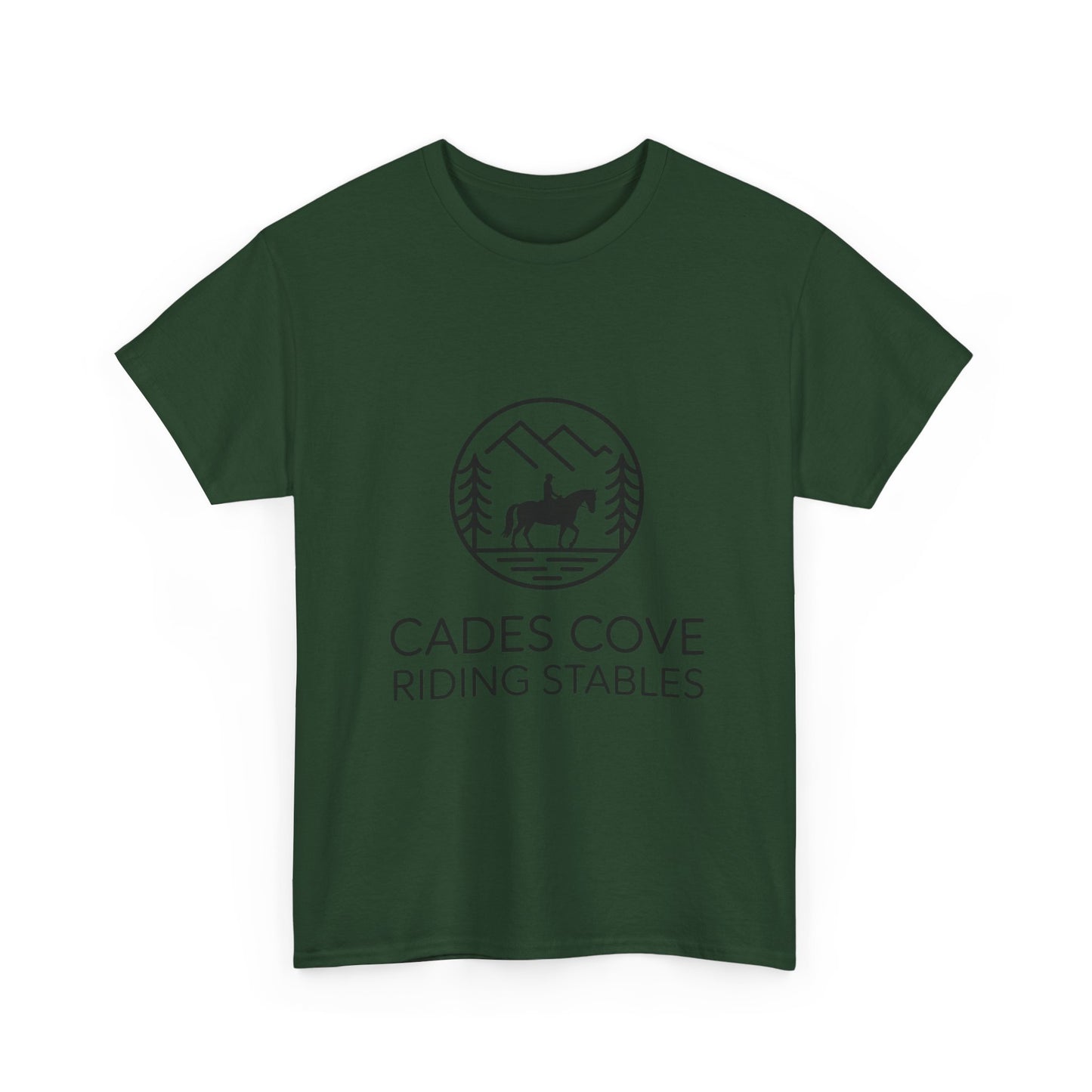 Cades Cove Riding Stables Circle Emblem T-Shirt – Smoky Mountains Western Trail Ride Tee