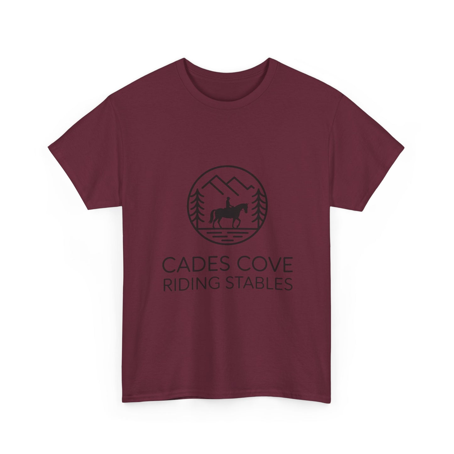 Cades Cove Riding Stables Circle Emblem T-Shirt – Smoky Mountains Western Trail Ride Tee