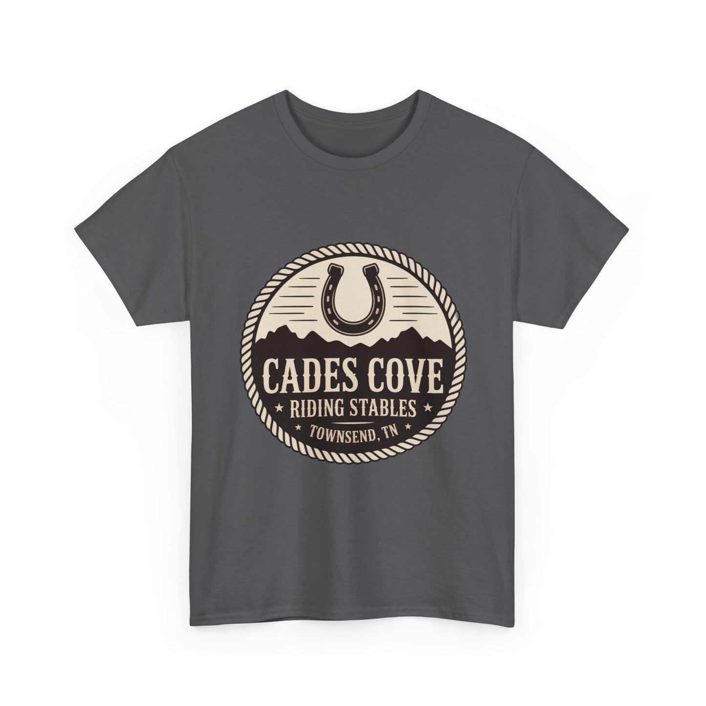 Cades Cove Riding Stables Townsend TN T-Shirt – Smoky Mountains Western Logo Tee