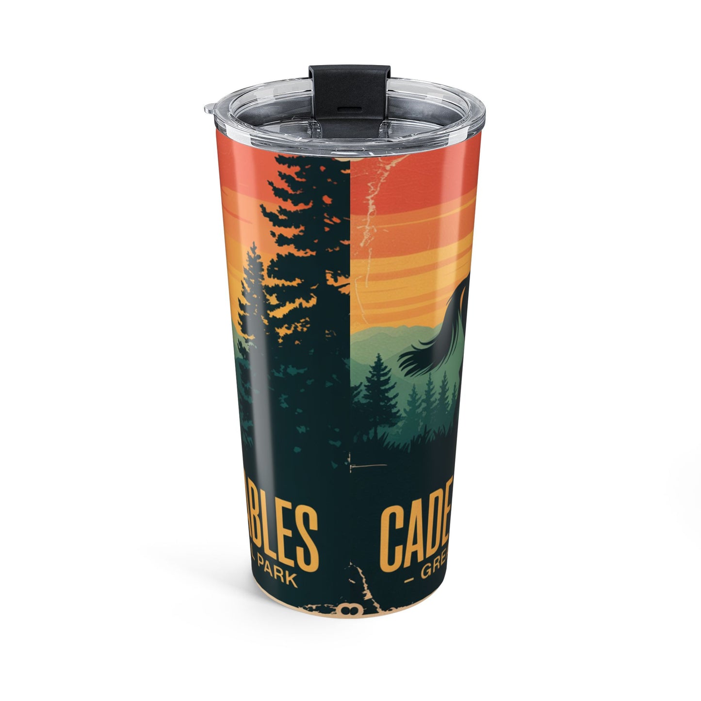 Cades Cove Horseback Rider Tumbler 20oz