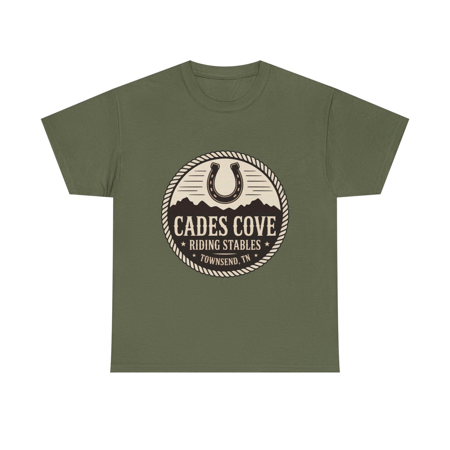 Cades Cove Riding Stables Townsend TN T-Shirt – Smoky Mountains Western Logo Tee