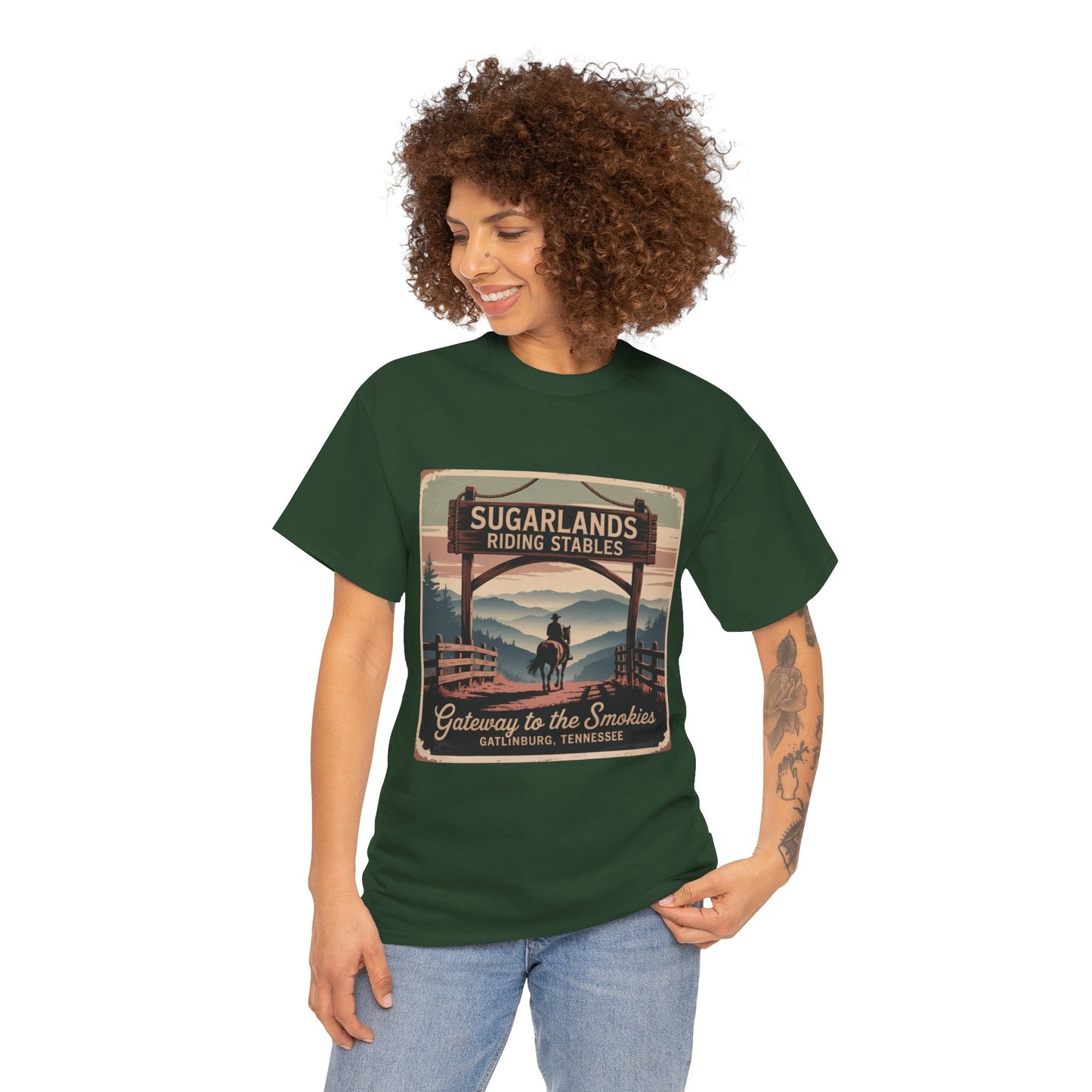 Sugarlands Riding Stables T-Shirt – Gateway to the Smokies Gatlinburg Tennessee Horseback Tee