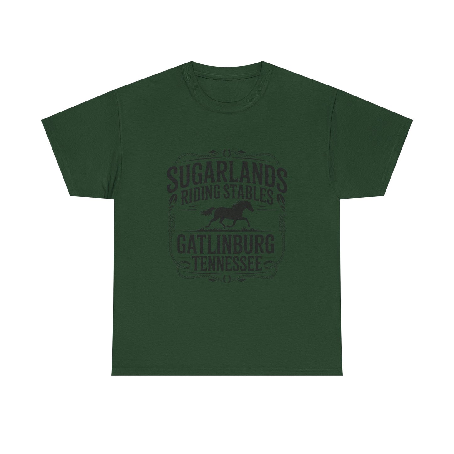 Sugarlands Riding Stables T-Shirt – Gatlinburg Tennessee Horseshoe Western Logo Tee