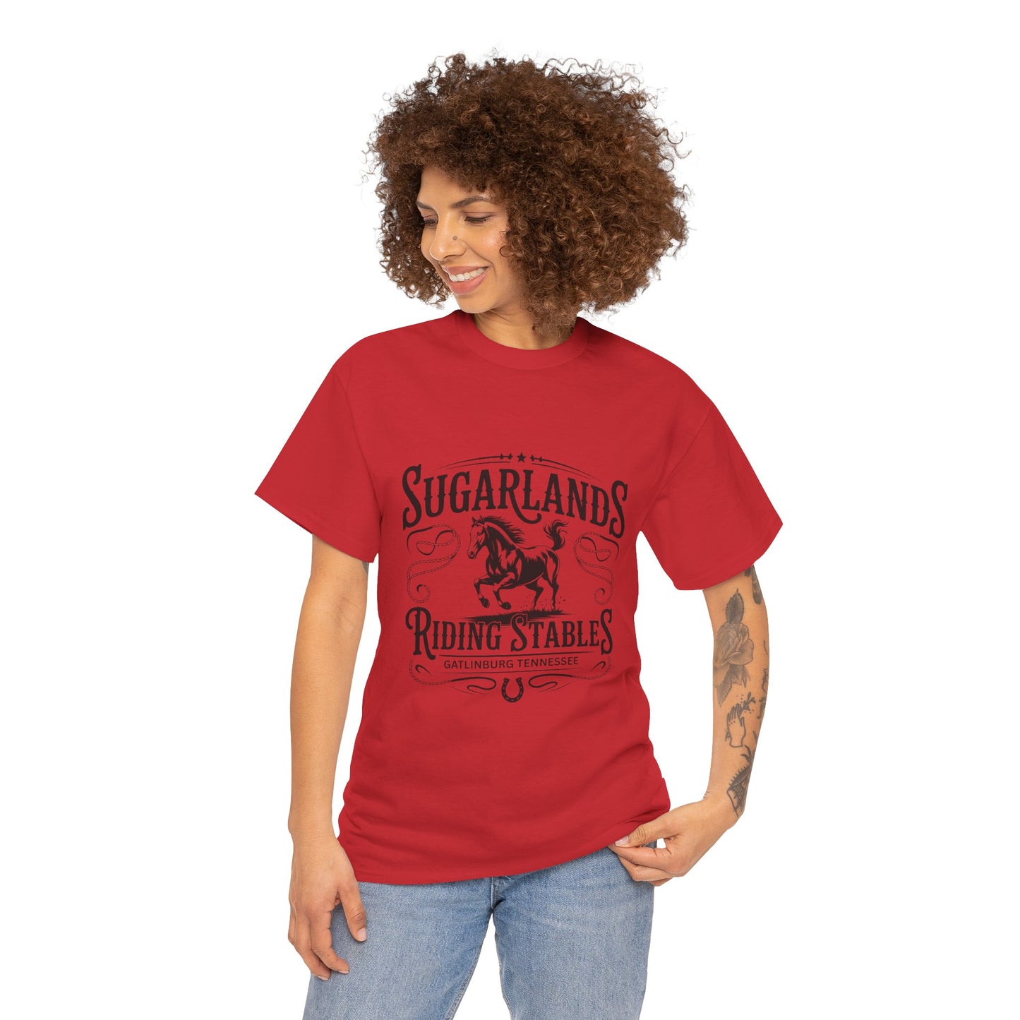 Sugarlands Riding Stables T-Shirt – Western Horse Design Gatlinburg Tennessee