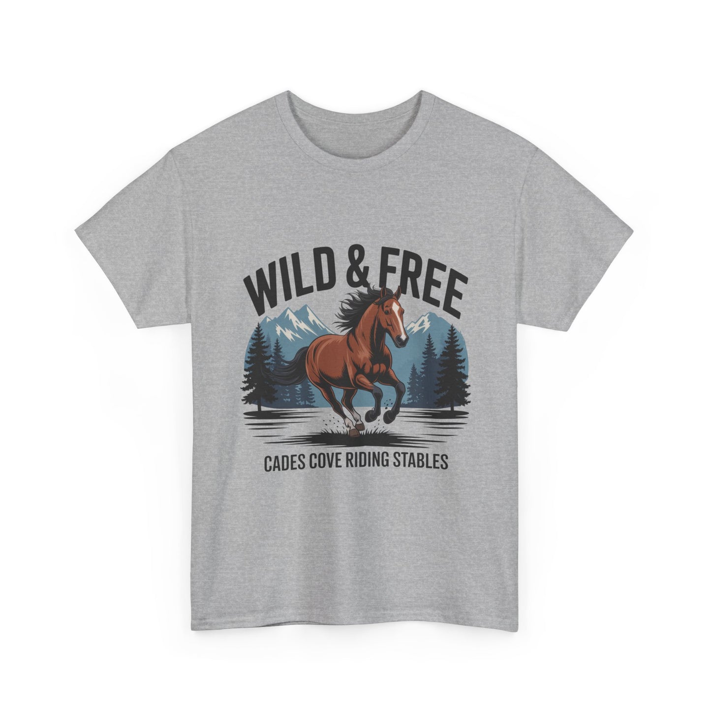 Wild & Free Cades Cove Riding Stables Shirt – Horse Lover Smoky Mountains Tee