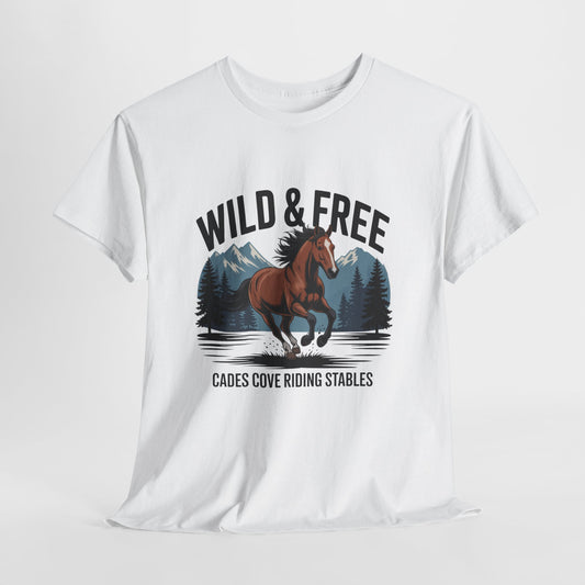 Wild & Free Cades Cove Riding Stables Shirt – Horse Lover Smoky Mountains Tee