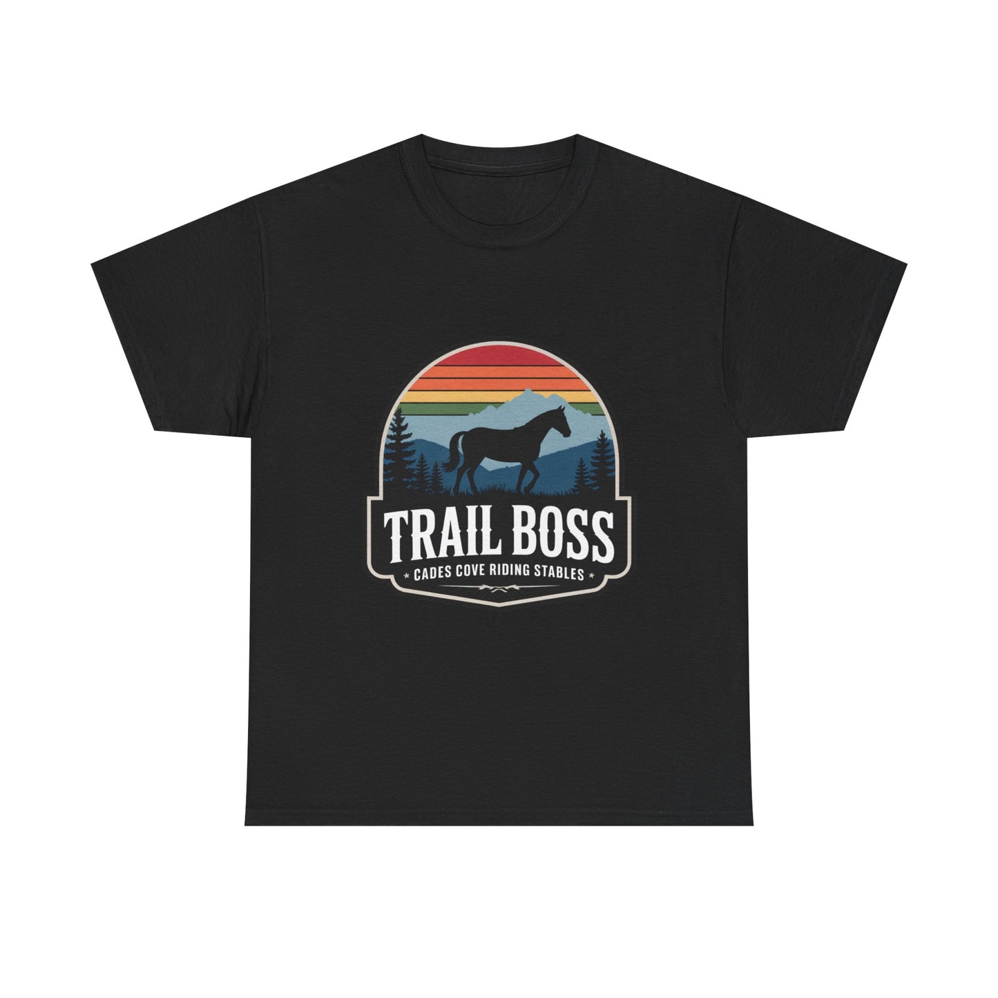 Trail Boss Cades Cove Riding Stables Shirt – Vintage Horseback Riding Smoky Mountains Tee