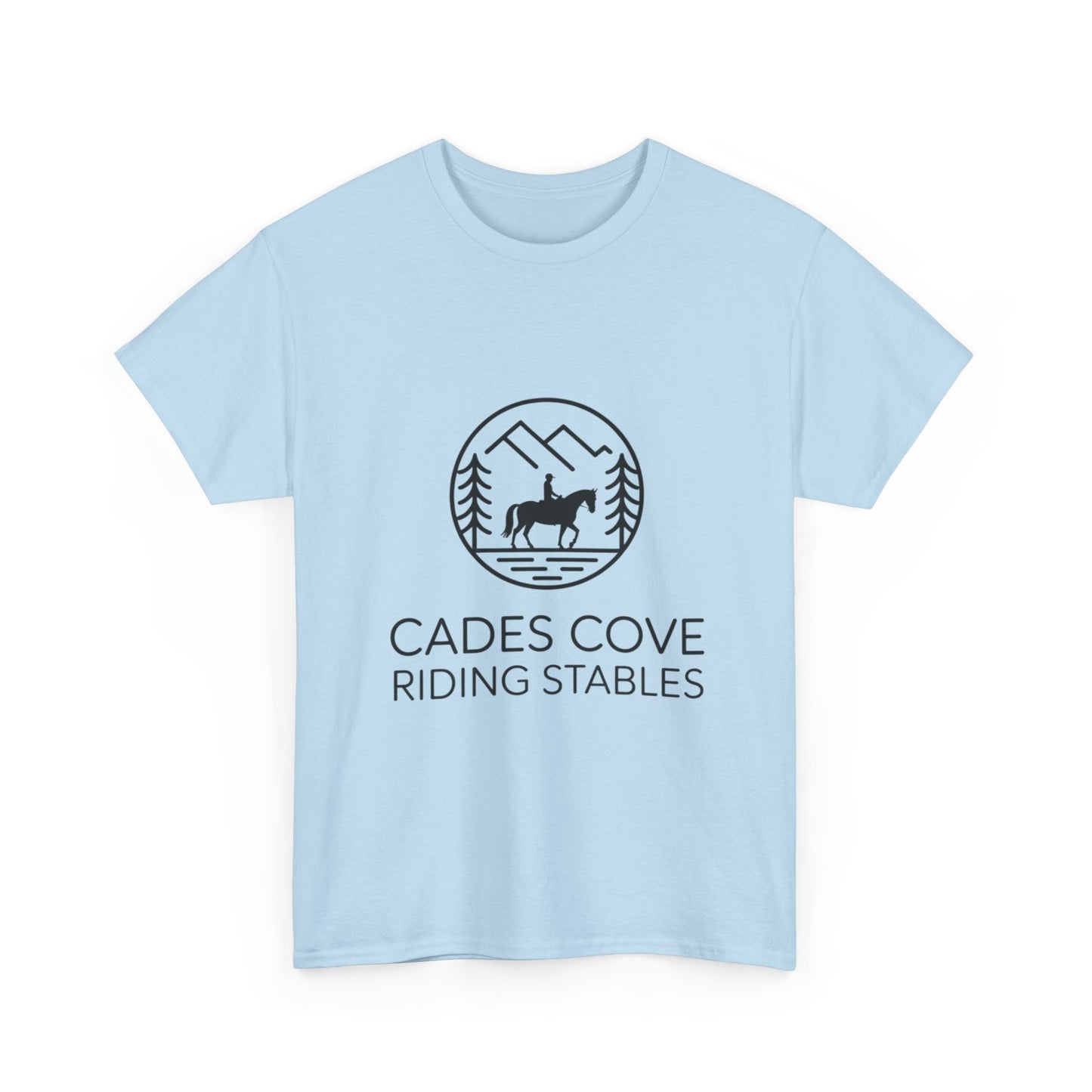 Cades Cove Riding Stables Circle Emblem T-Shirt – Smoky Mountains Western Trail Ride Tee