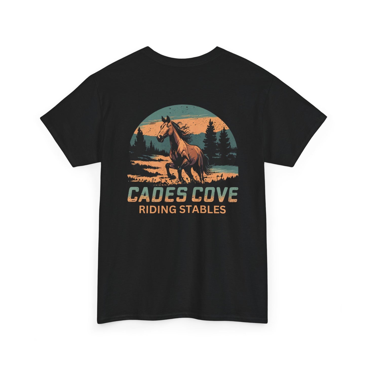 Cades Cove Riding Stables River Horse Unisex Heavy Cotton Tee