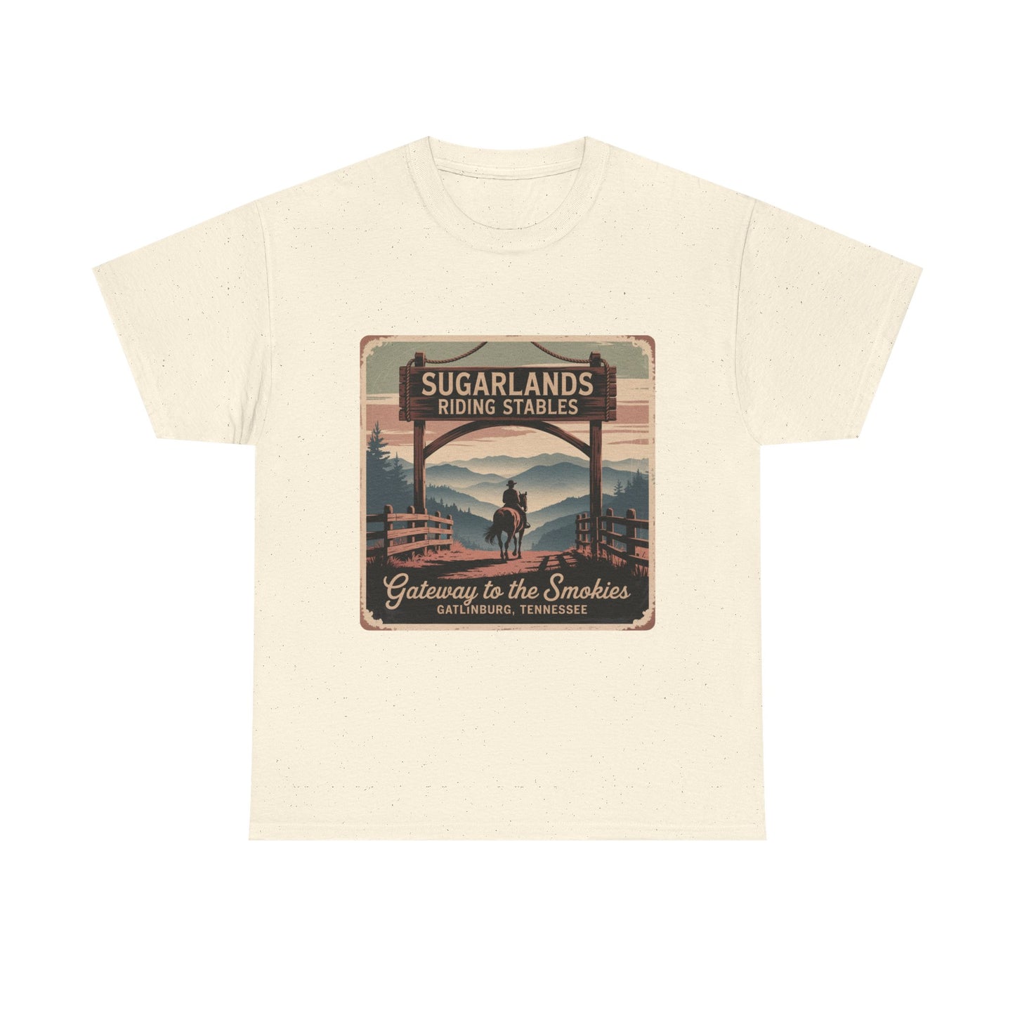 Gateway to the Smokies T-Shirt – Sugarlands Riding Stables Gatlinburg Tennessee Horseback Tee