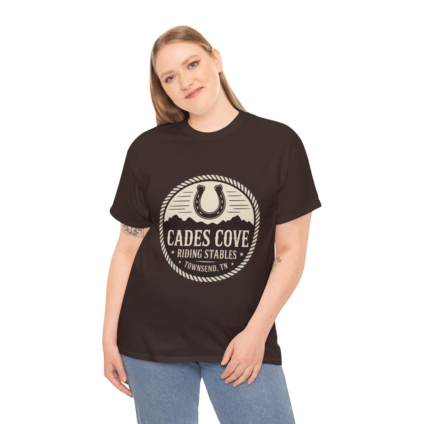 Cades Cove Riding Stables Townsend TN T-Shirt – Smoky Mountains Western Logo Tee