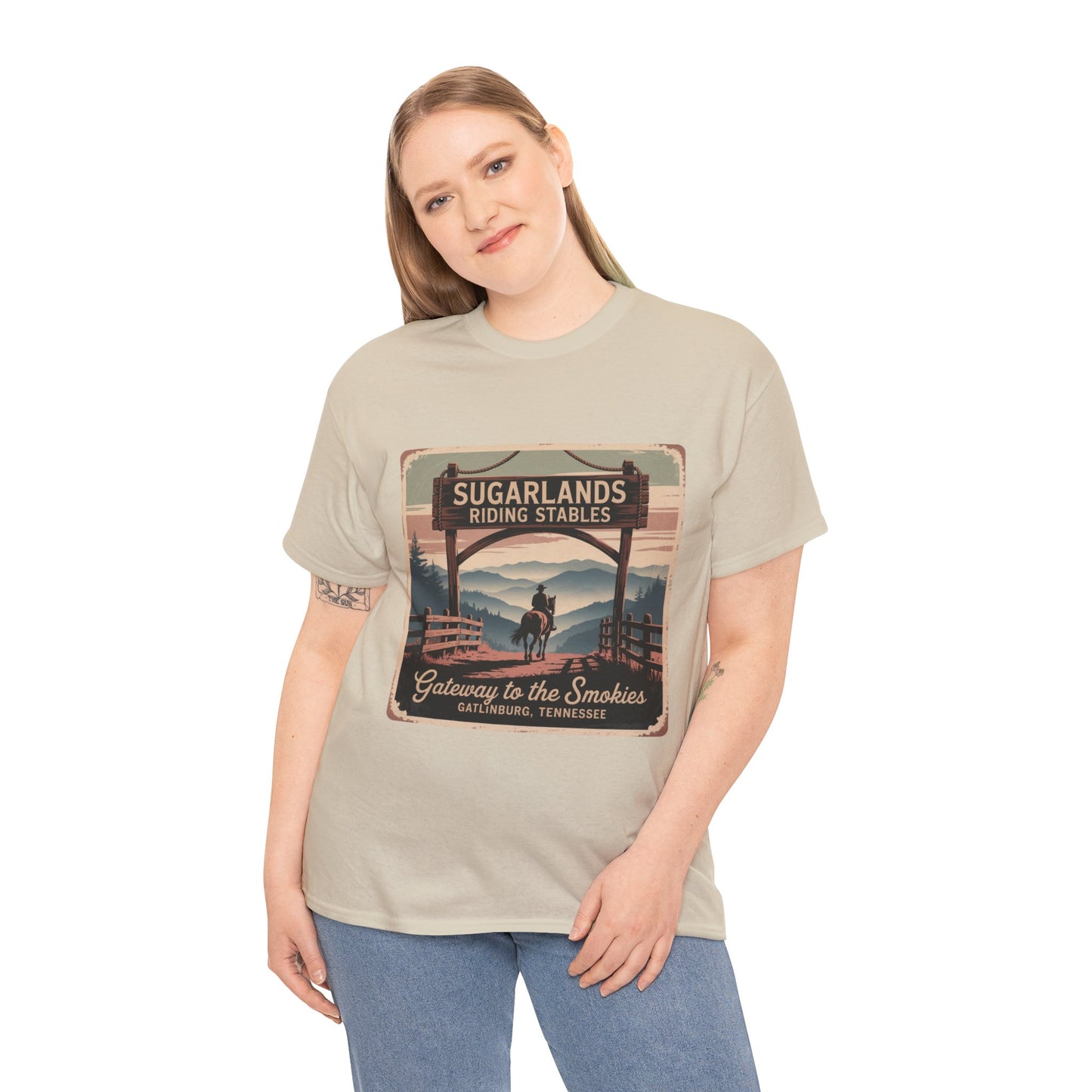 Gateway to the Smokies T-Shirt – Sugarlands Riding Stables Gatlinburg Tennessee Horseback Tee