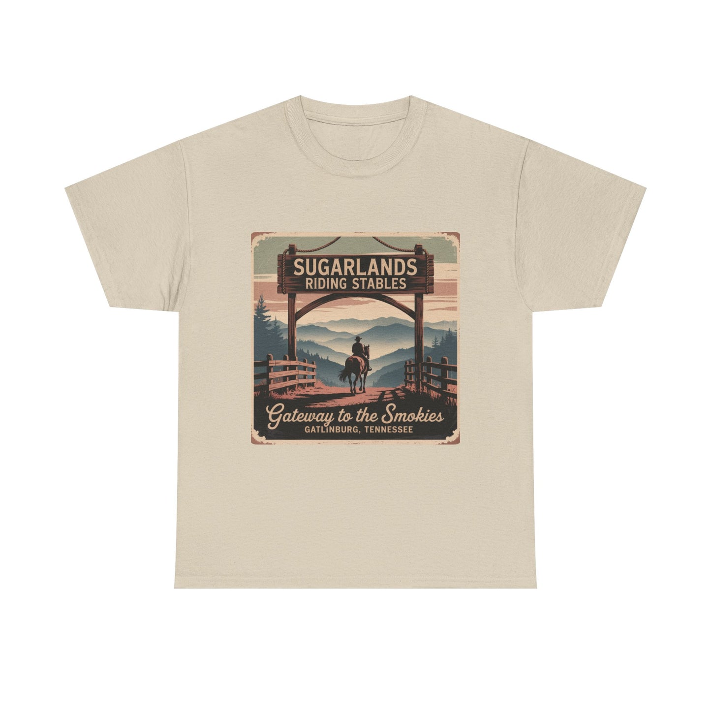Sugarlands Riding Stables T-Shirt – Gateway to the Smokies Gatlinburg Tennessee Horseback Tee