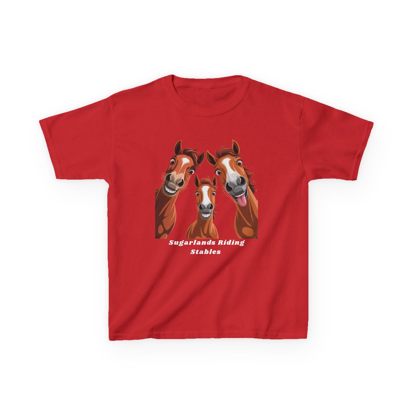 Happy Herd Trio Shirt – Funny Horse Faces Sugarlands Riding Stables Design