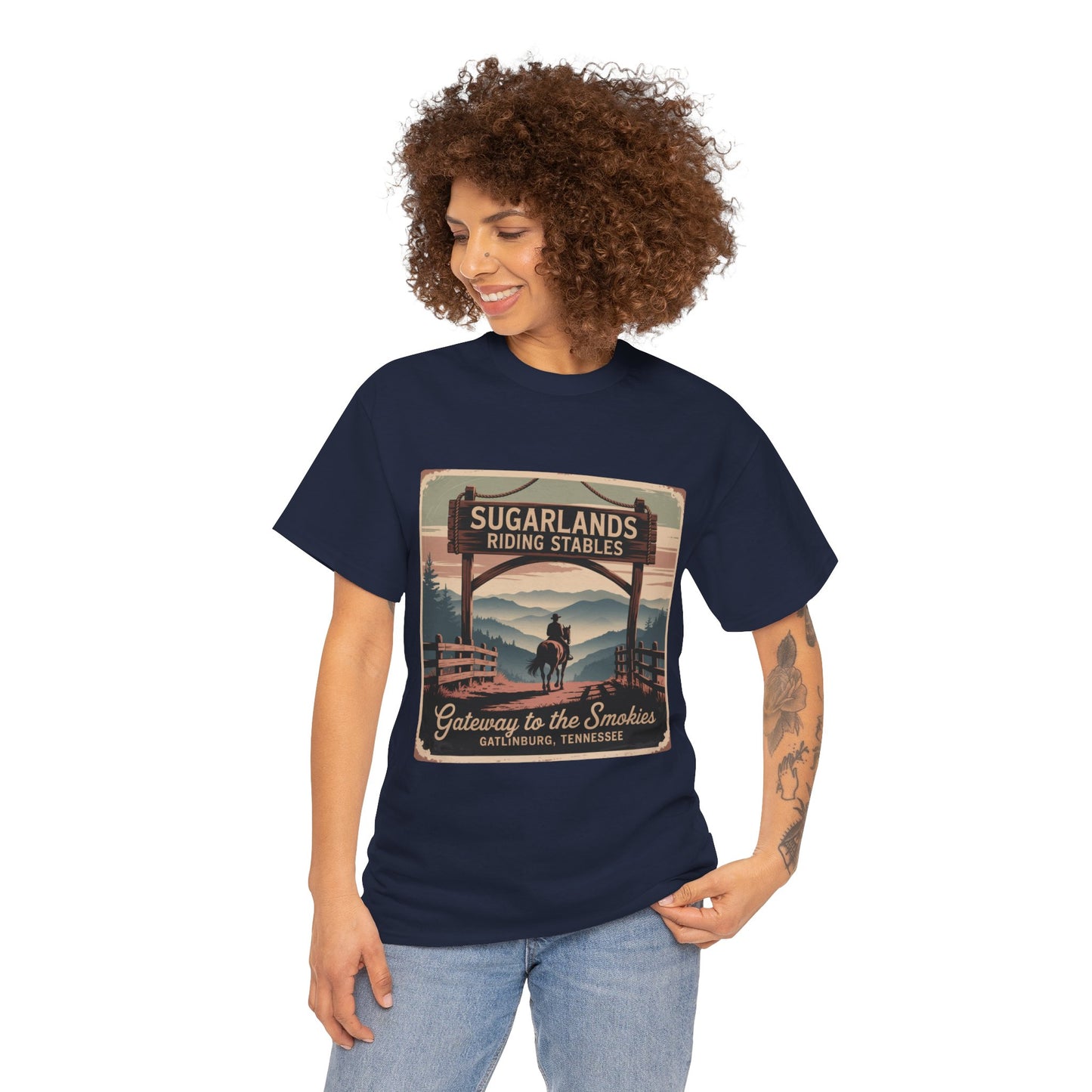 Sugarlands Riding Stables T-Shirt – Gateway to the Smokies Gatlinburg Tennessee Horseback Tee