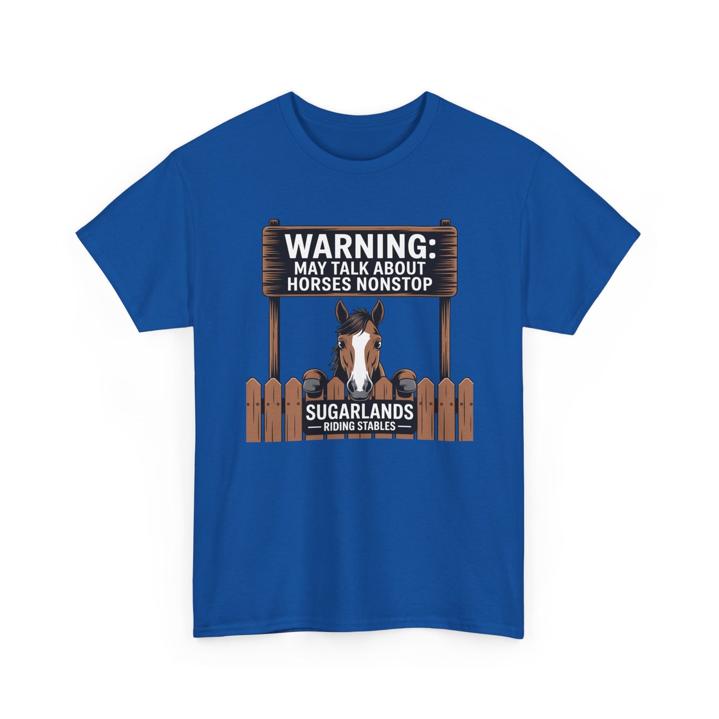 Horse Lover T‑Shirt — "Warning: May Talk About Horses Nonstop" Graphic Tee