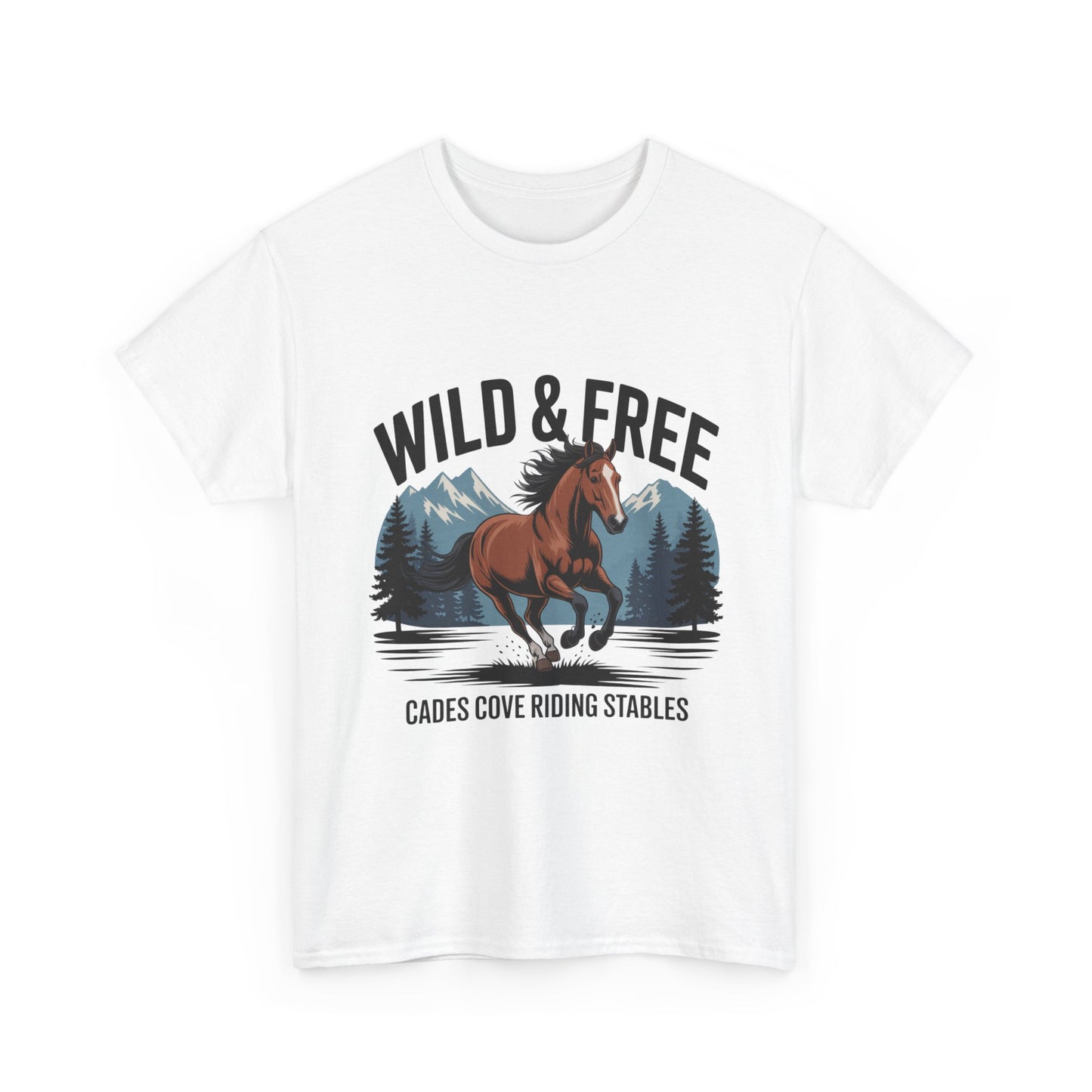 Wild & Free Cades Cove Riding Stables Shirt – Horse Lover Smoky Mountains Tee
