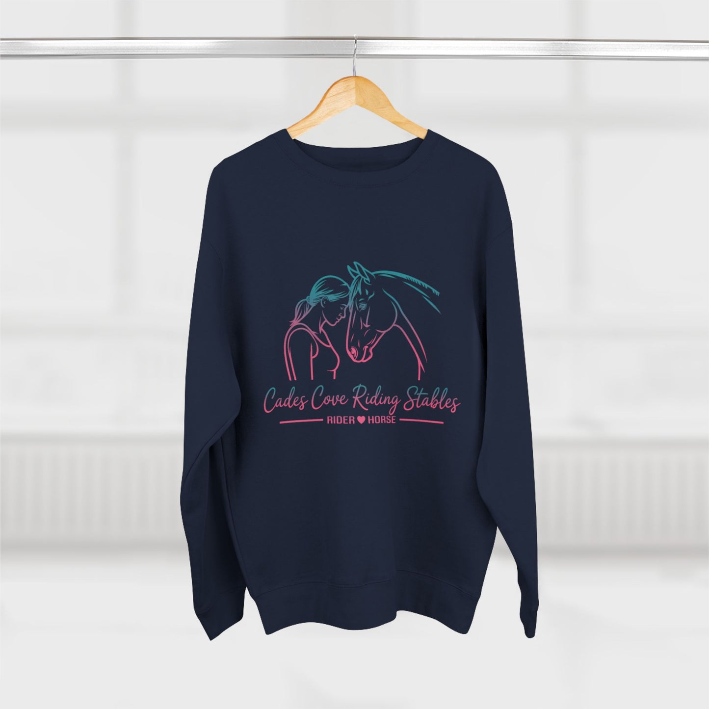 Cades Cove Harmony – Rider ♥ Horse (Pastel Edition) Unisex Crewneck Sweatshirt
