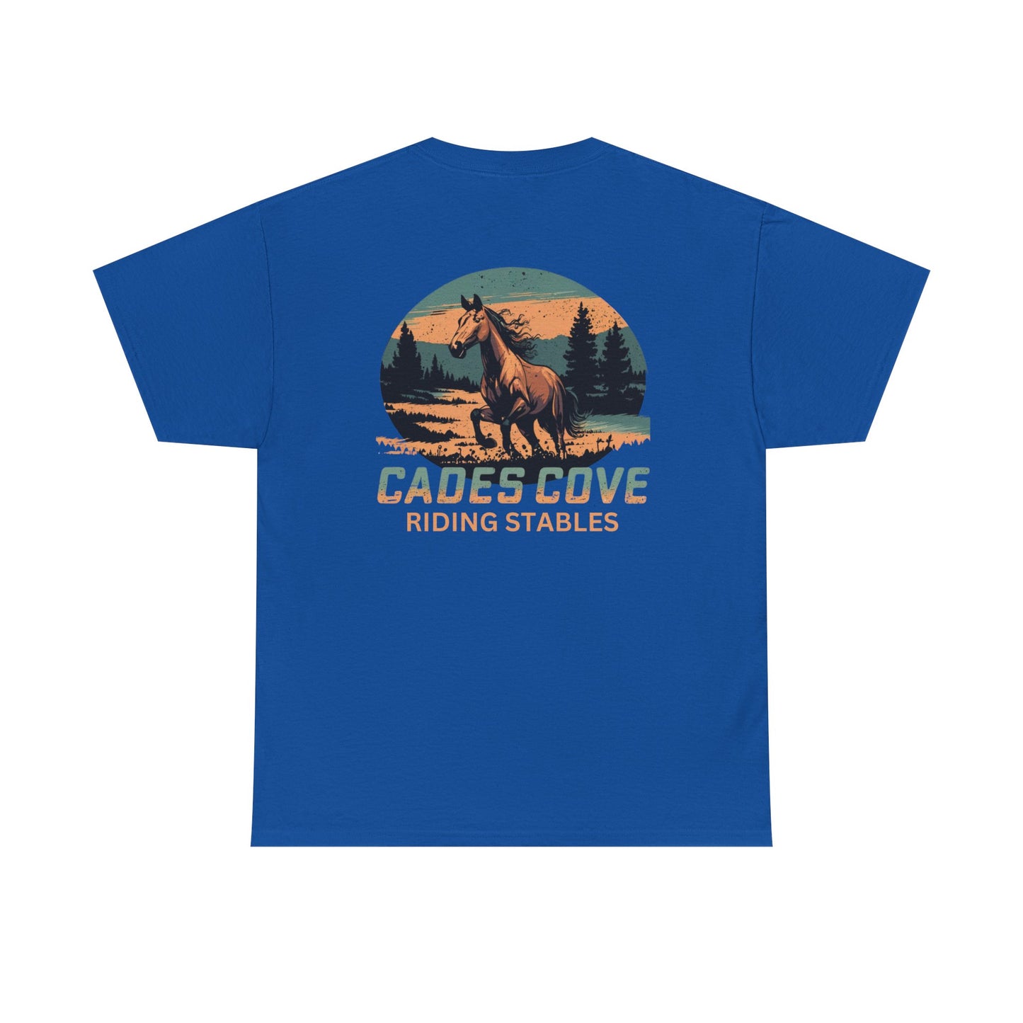 Cades Cove Riding Stables River Horse Unisex Heavy Cotton Tee