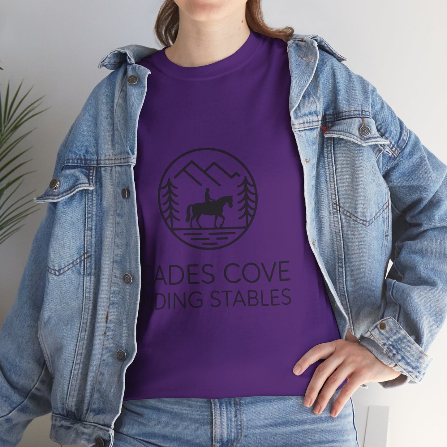Cades Cove Riding Stables Circle Emblem T-Shirt – Smoky Mountains Western Trail Ride Tee