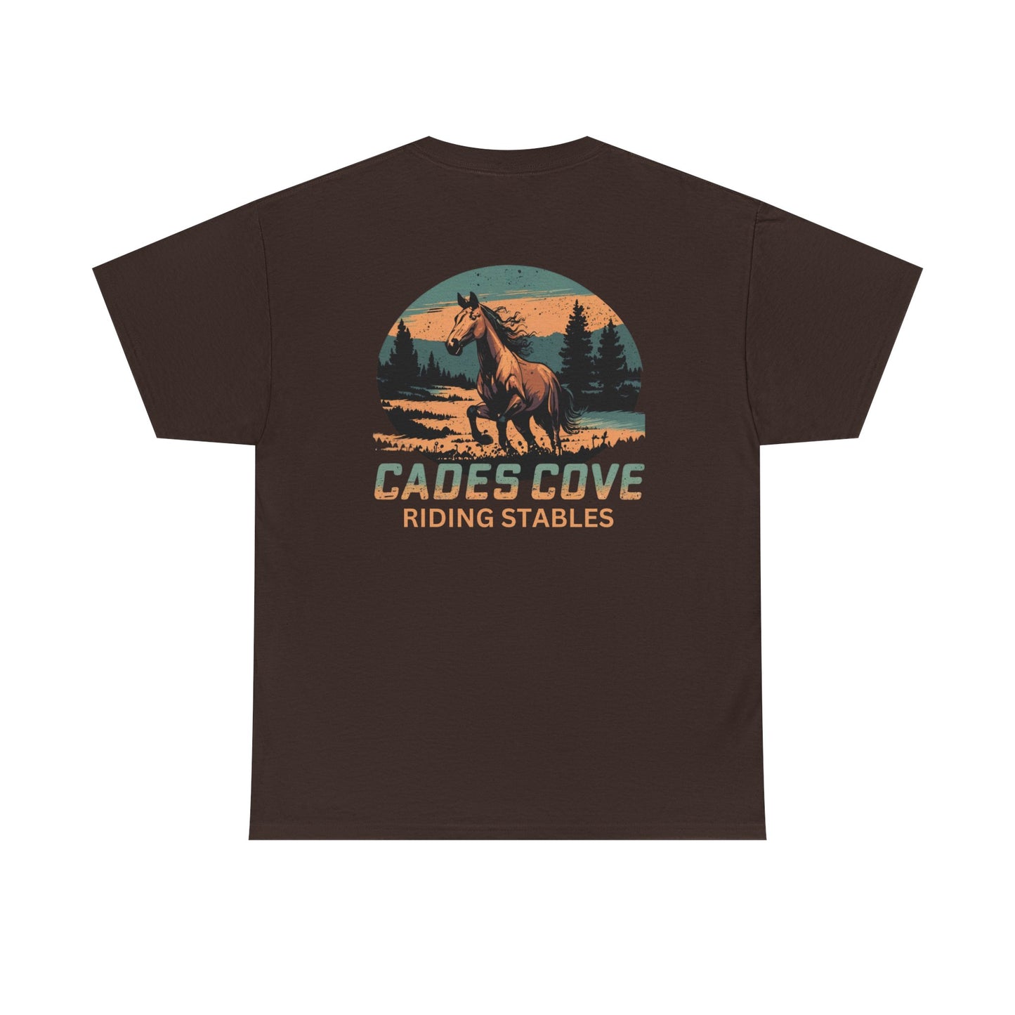 Cades Cove Riding Stables River Horse Unisex Heavy Cotton Tee