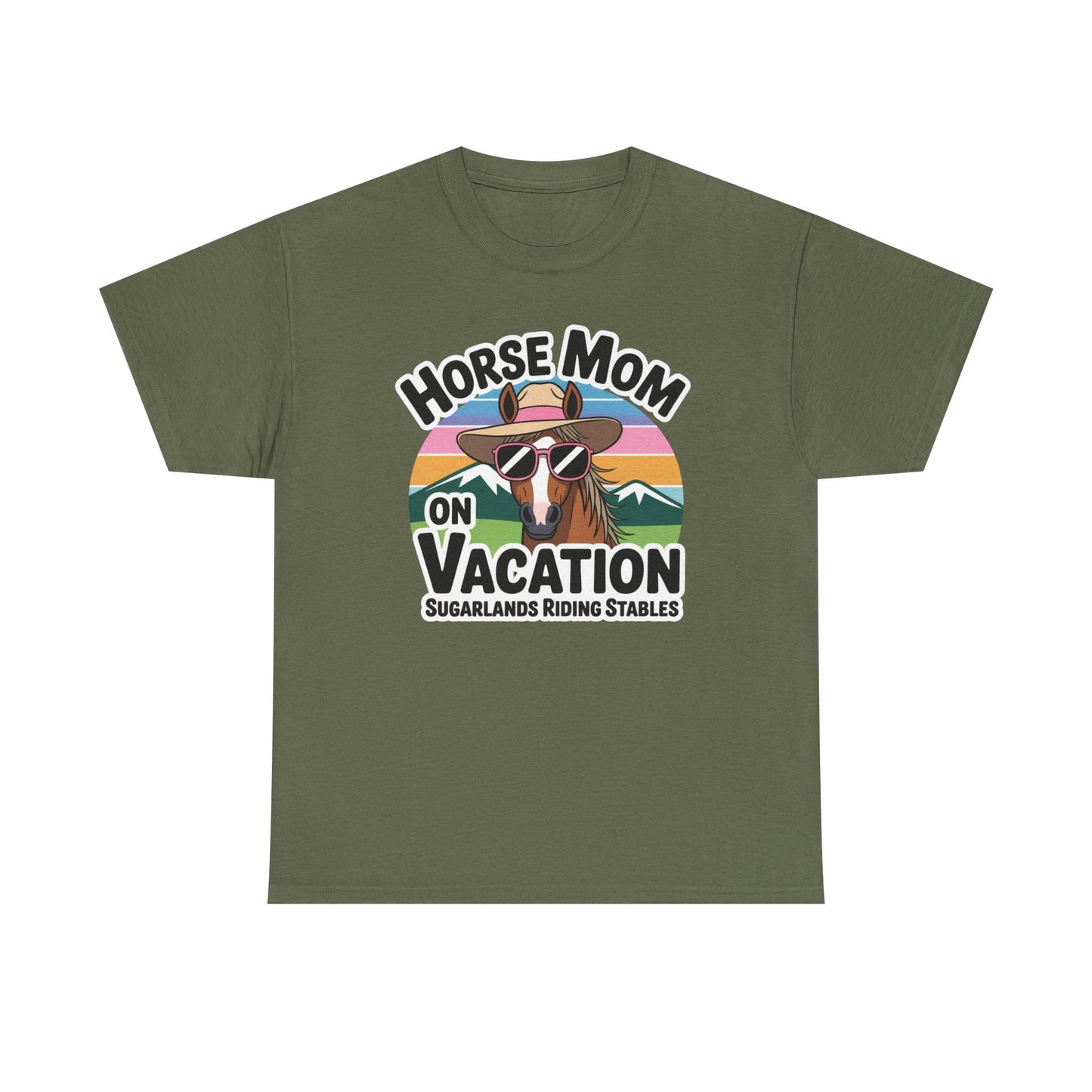 Horse Mom on Vacation Tee — Cute Retro Horse Riding Mom Shirt Sugarlands