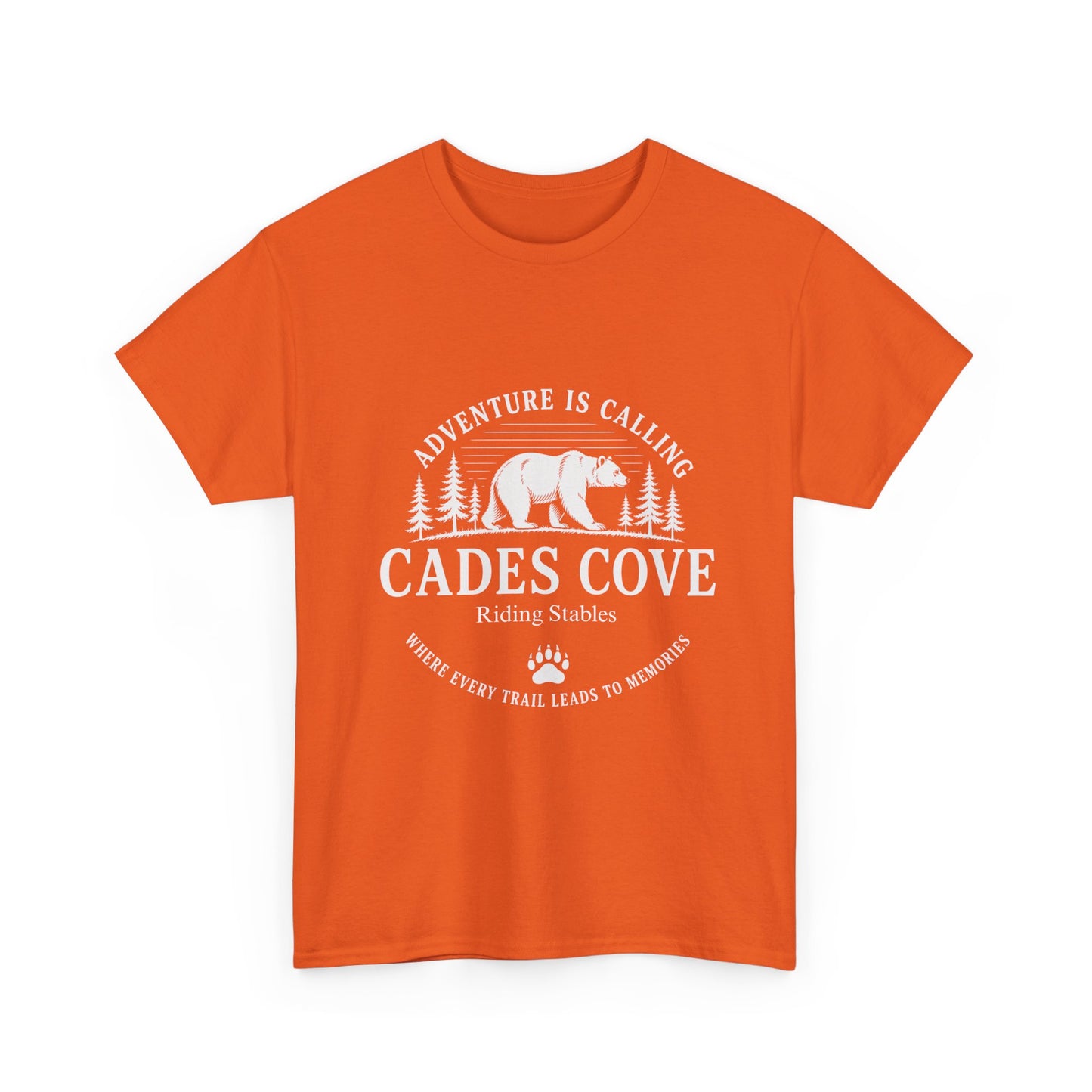 Cades Cove Riding Stables Adventure Is Calling Bear T-Shirt – Adult Smoky Mountains Tee