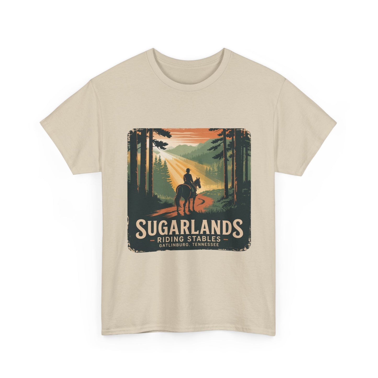 Sugarlands Riding Stables T-Shirt – Gatlinburg Tennessee Scenic Smoky Mountains Trail Tee