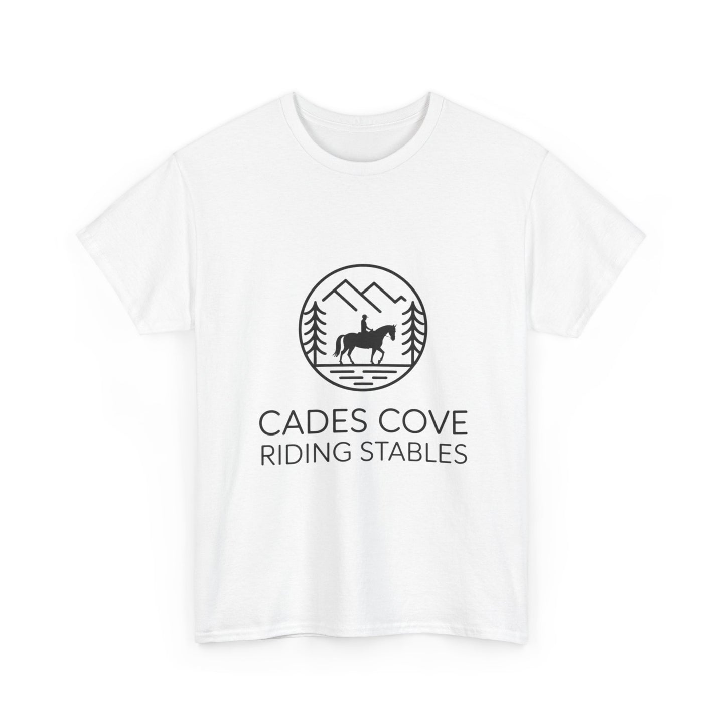 Cades Cove Riding Stables Circle Emblem T-Shirt – Smoky Mountains Western Trail Ride Tee