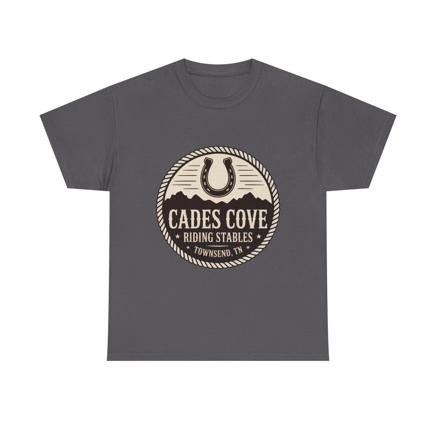 Cades Cove Riding Stables Townsend TN T-Shirt – Smoky Mountains Western Logo Tee