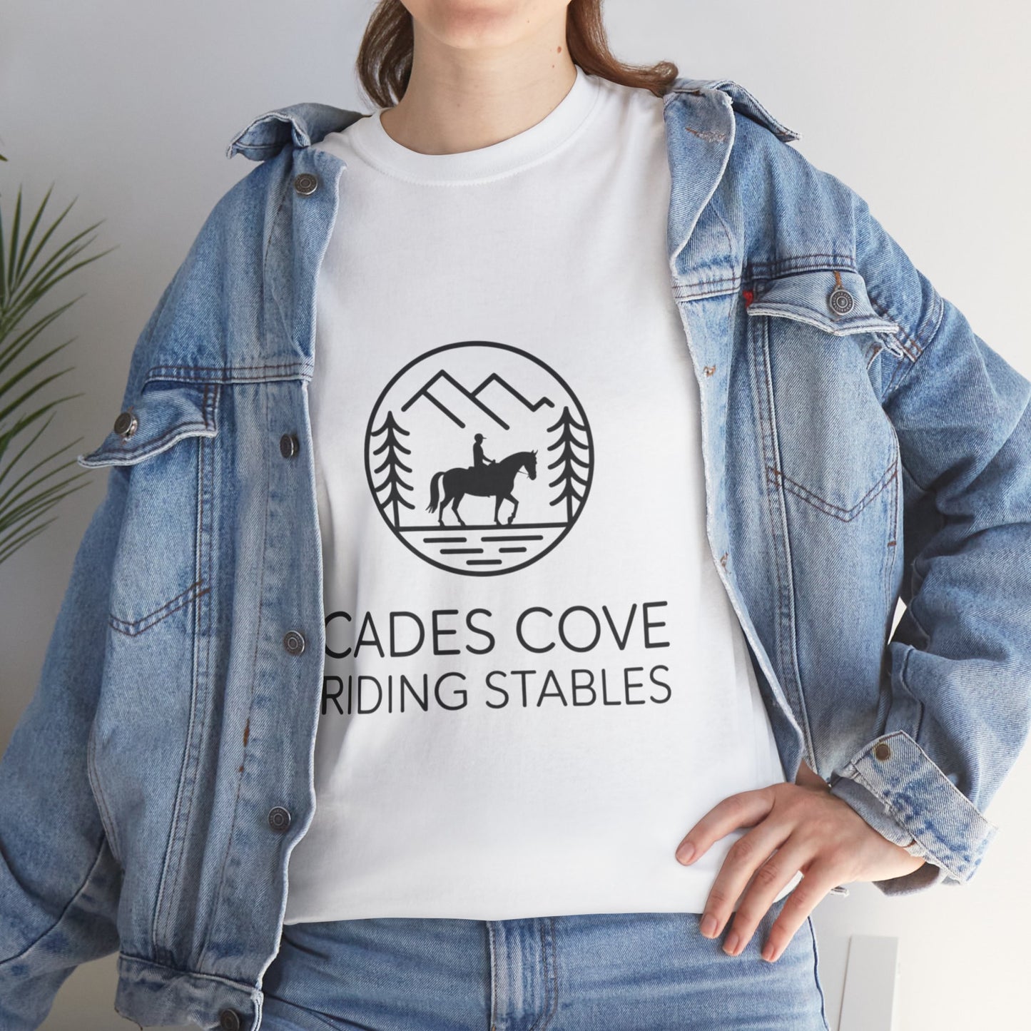 Cades Cove Riding Stables Circle Emblem T-Shirt – Smoky Mountains Western Trail Ride Tee
