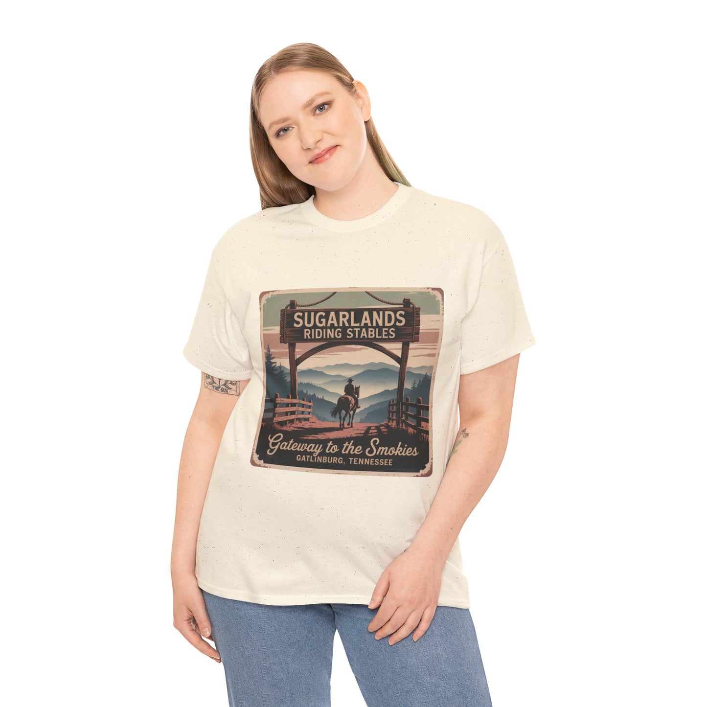 Gateway to the Smokies T-Shirt – Sugarlands Riding Stables Gatlinburg Tennessee Horseback Tee