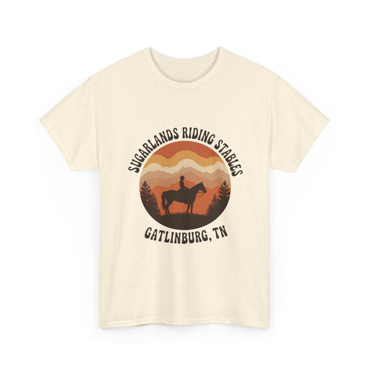 Sugarlands Riding Stables T-Shirt – Gatlinburg Tennessee Sunset Smoky Mountains Tee