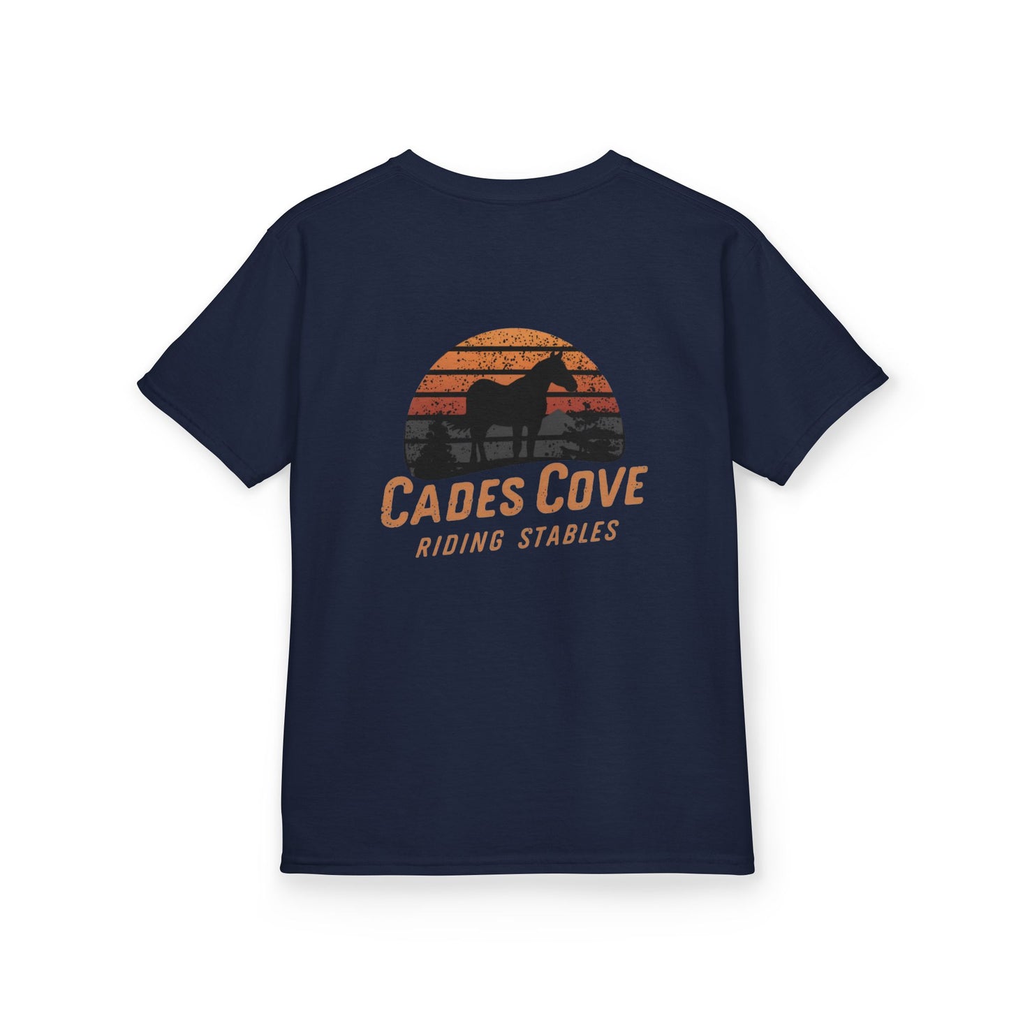 Cades Cove Riding Stables Retro Sunset Kids Heavy Cotton™ Tee