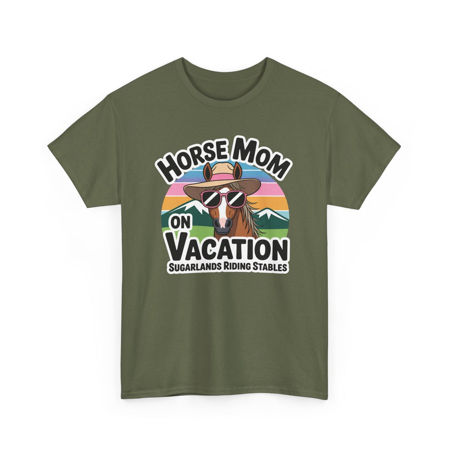 Horse Mom on Vacation Tee — Cute Retro Horse Riding Mom Shirt Sugarlands