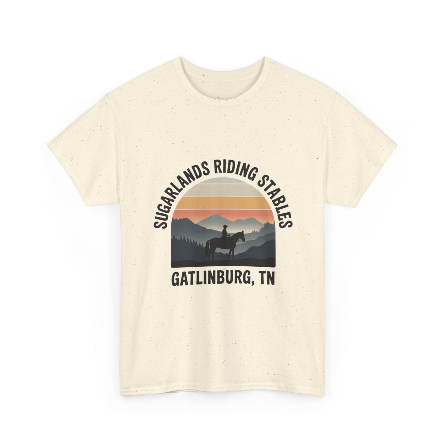 Sugarlands Riding Stables T-Shirt – Gatlinburg Tennessee Sunset Horizon Smoky Mountains Tee