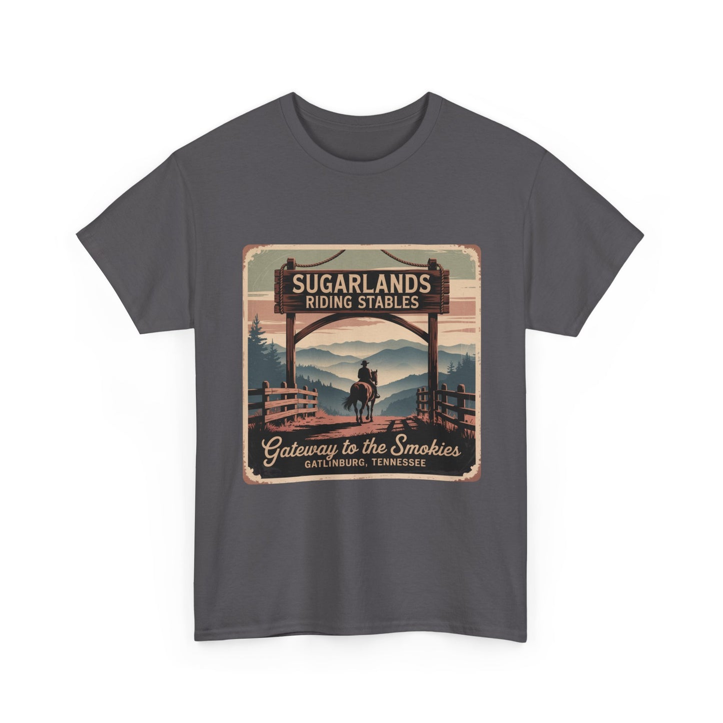 Gateway to the Smokies T-Shirt – Sugarlands Riding Stables Gatlinburg Tennessee Horseback Tee