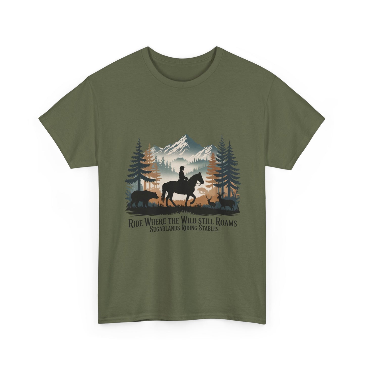 Ride Where the Wild Still Roams T-Shirt – Sugarlands Riding Stables Gatlinburg Tennessee Wildlife Tee