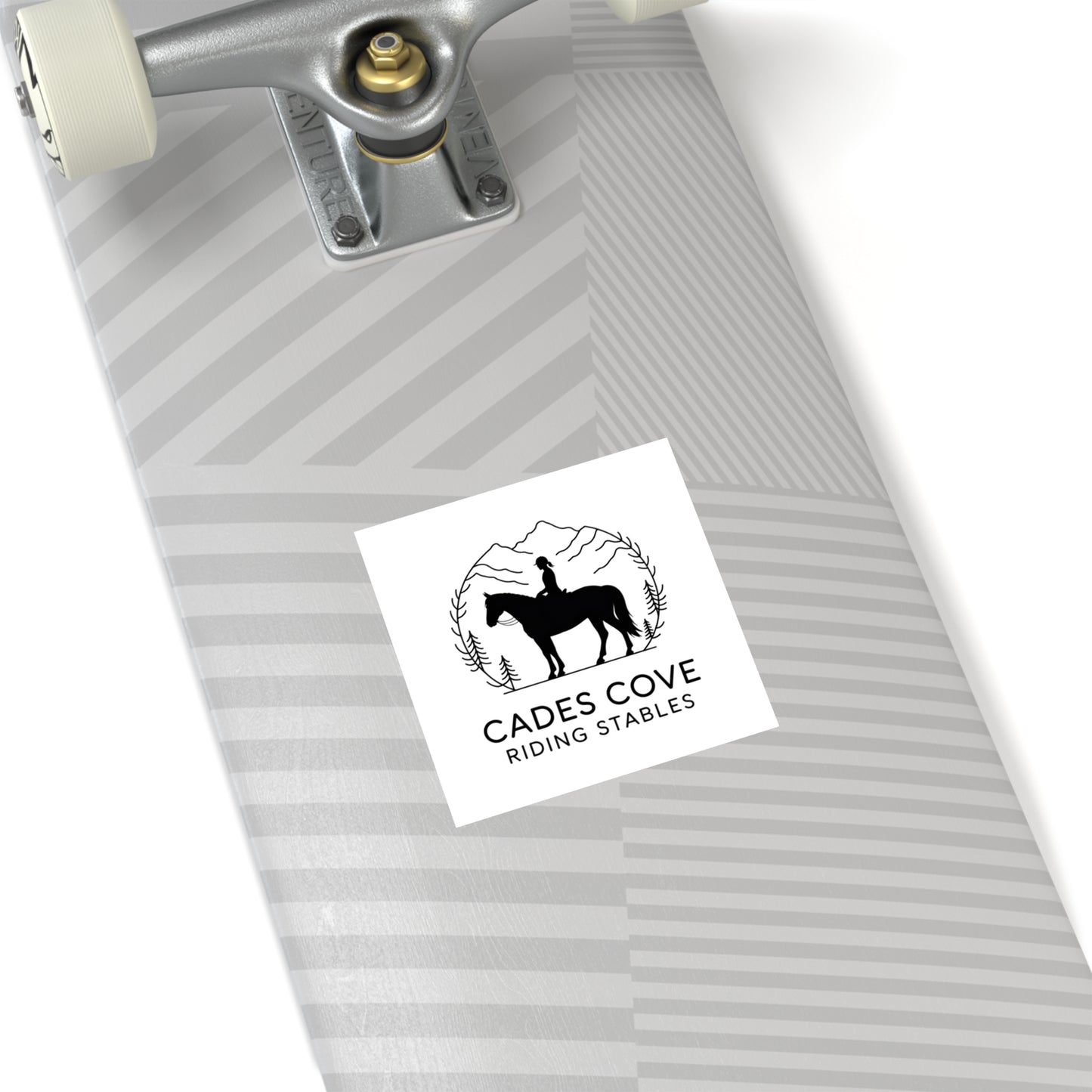 Cades Cove Riding Stables Sticker – Smoky Mountains Horse and Rider Minimalist Decal