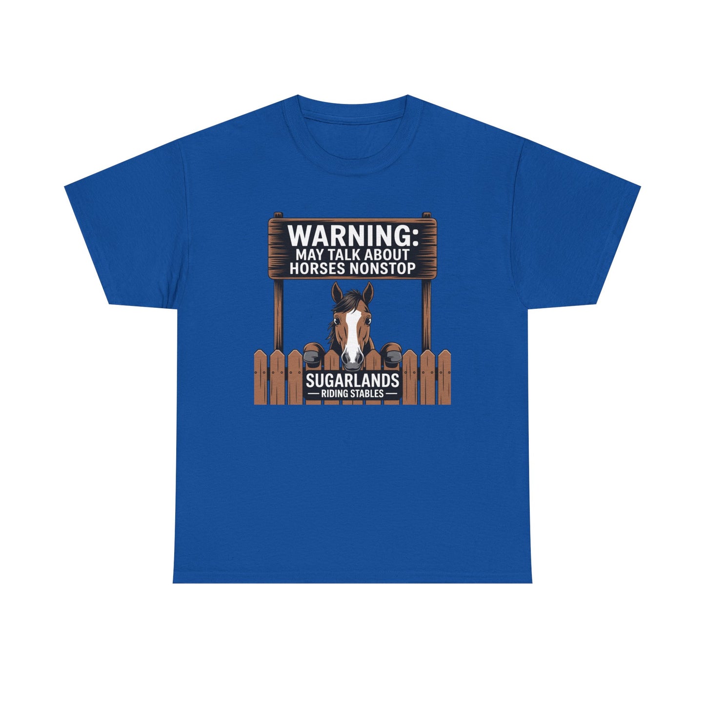 Horse Lover T‑Shirt — "Warning: May Talk About Horses Nonstop" Graphic Tee