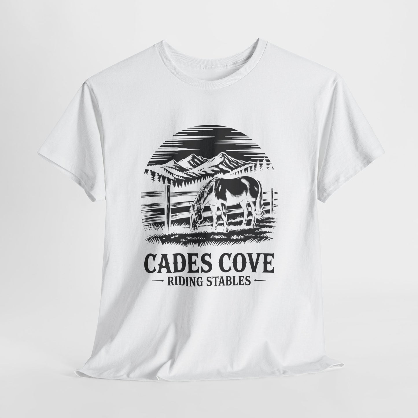 Cades Cove Riding Stables Mountain Horse Shirt – Smoky Mountains Horse Lover Tee