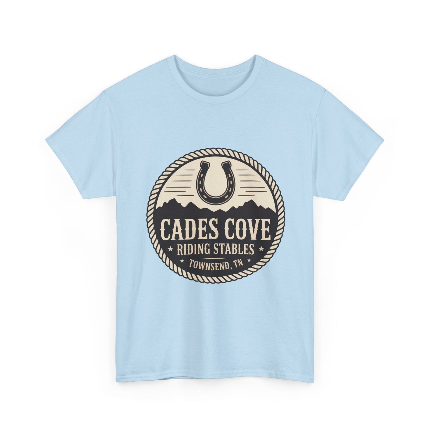 Cades Cove Riding Stables Townsend TN T-Shirt – Smoky Mountains Western Logo Tee