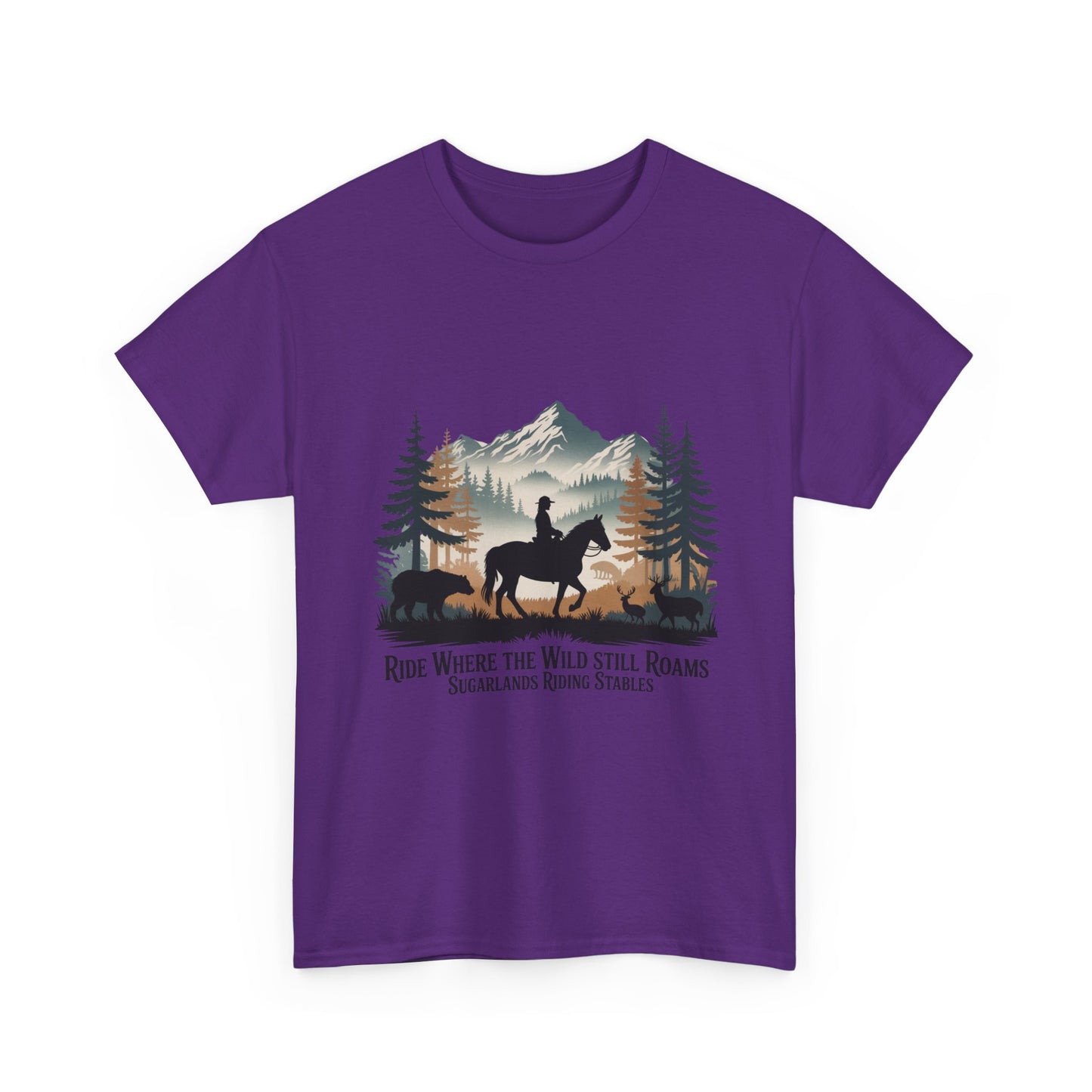 Ride Where the Wild Still Roams T-Shirt – Sugarlands Riding Stables Gatlinburg Tennessee Wildlife Tee