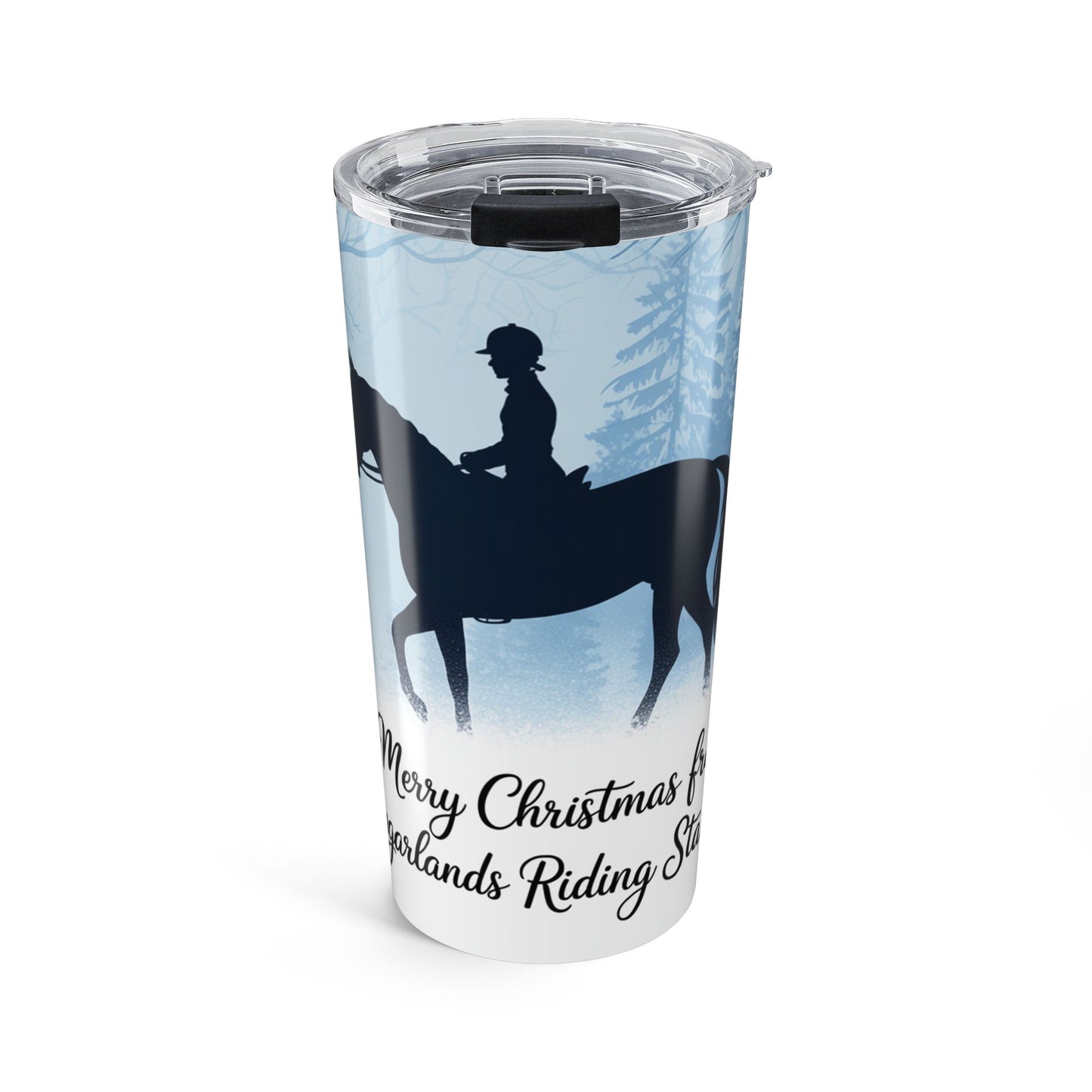 Merry Christmas from Sugarlands Riding Stables – Winter Horseback Holiday Design Tumbler 20oz
