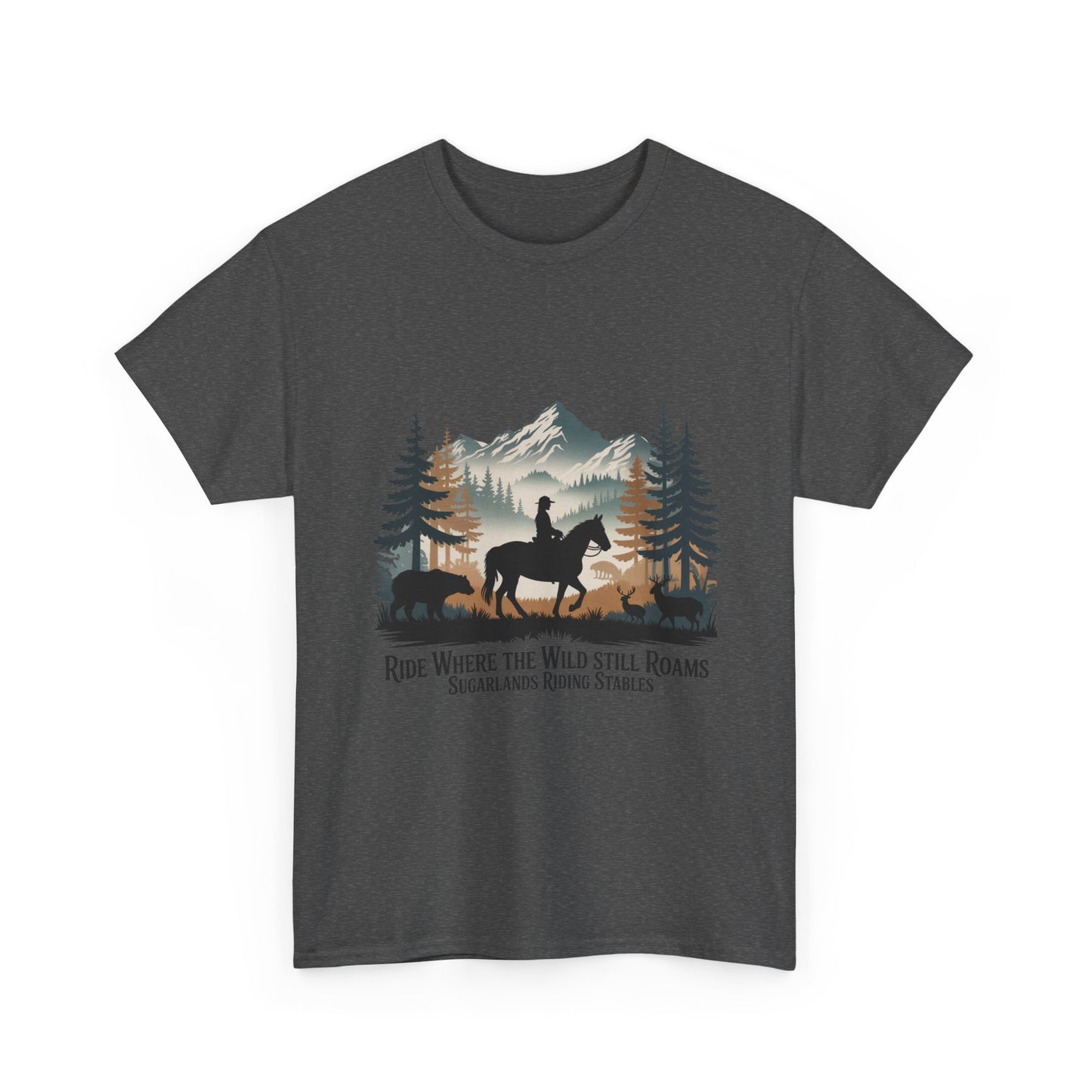 Ride Where the Wild Still Roams T-Shirt – Sugarlands Riding Stables Gatlinburg Tennessee Wildlife Tee