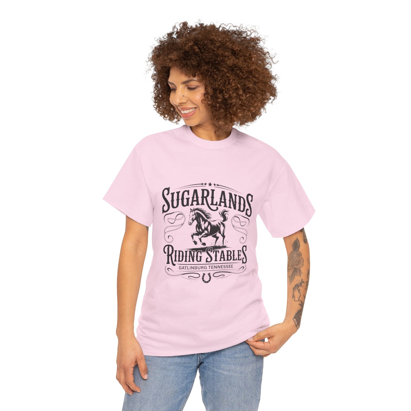 Sugarlands Riding Stables T-Shirt – Western Horse Design Gatlinburg Tennessee